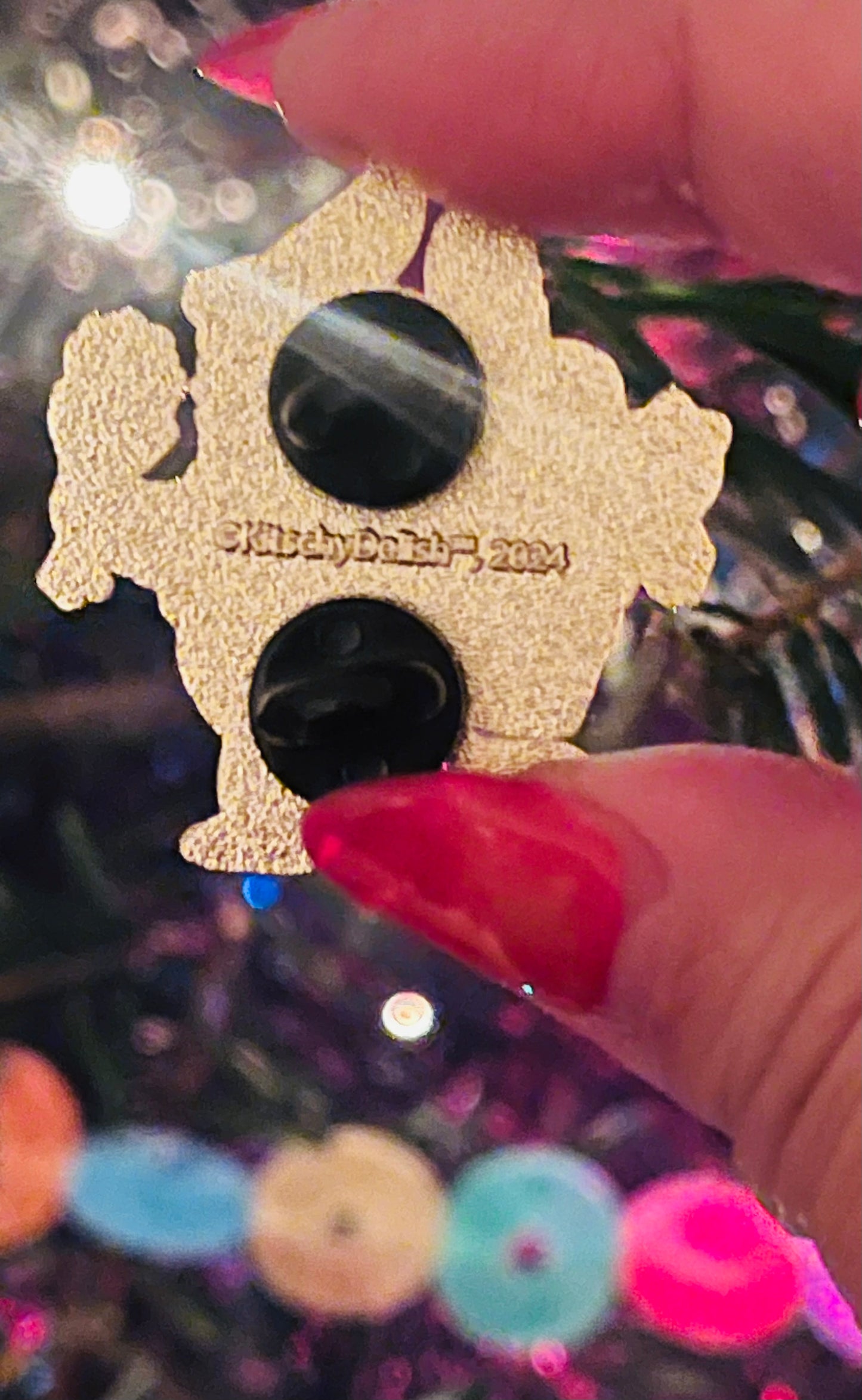 Merry Krampus enamel pin