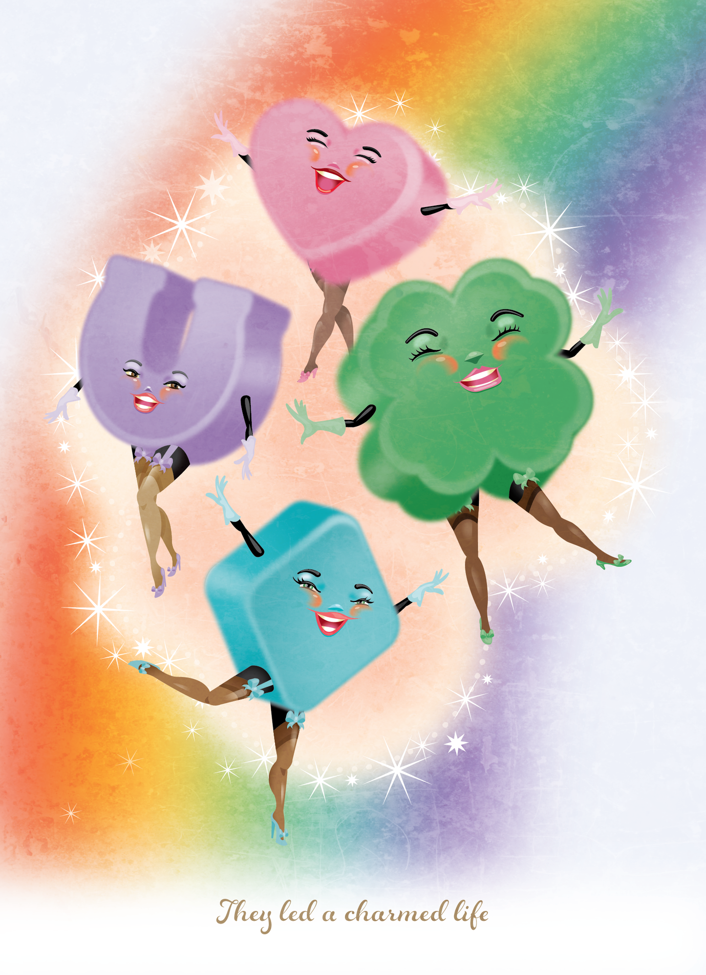 Charmed Life Art Print, Kitschy Home Decor, 5x7