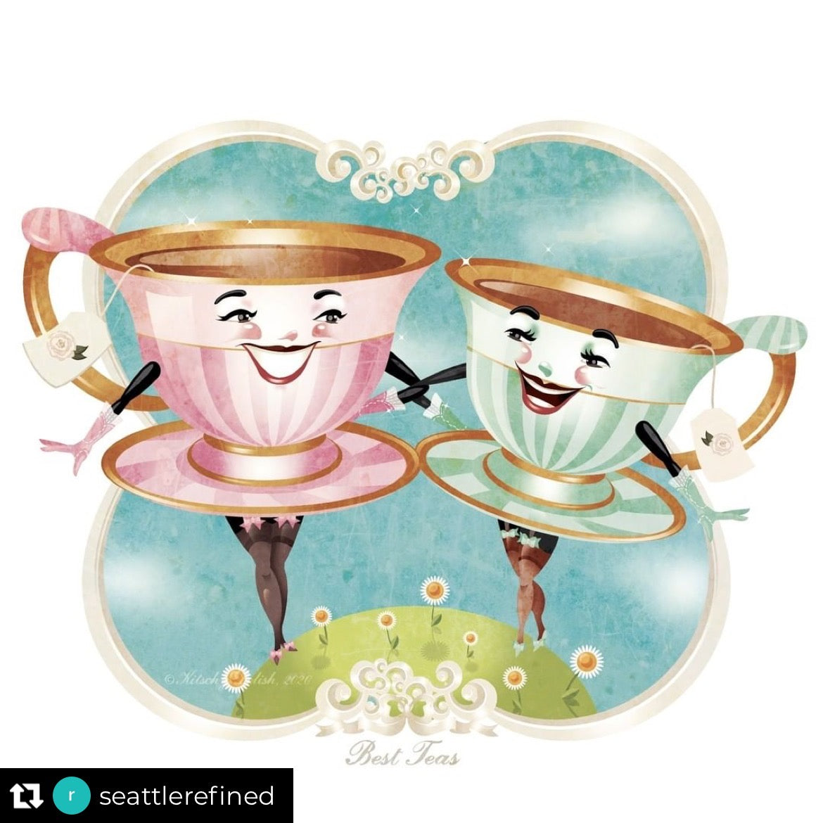 Best Teas enamel pin set