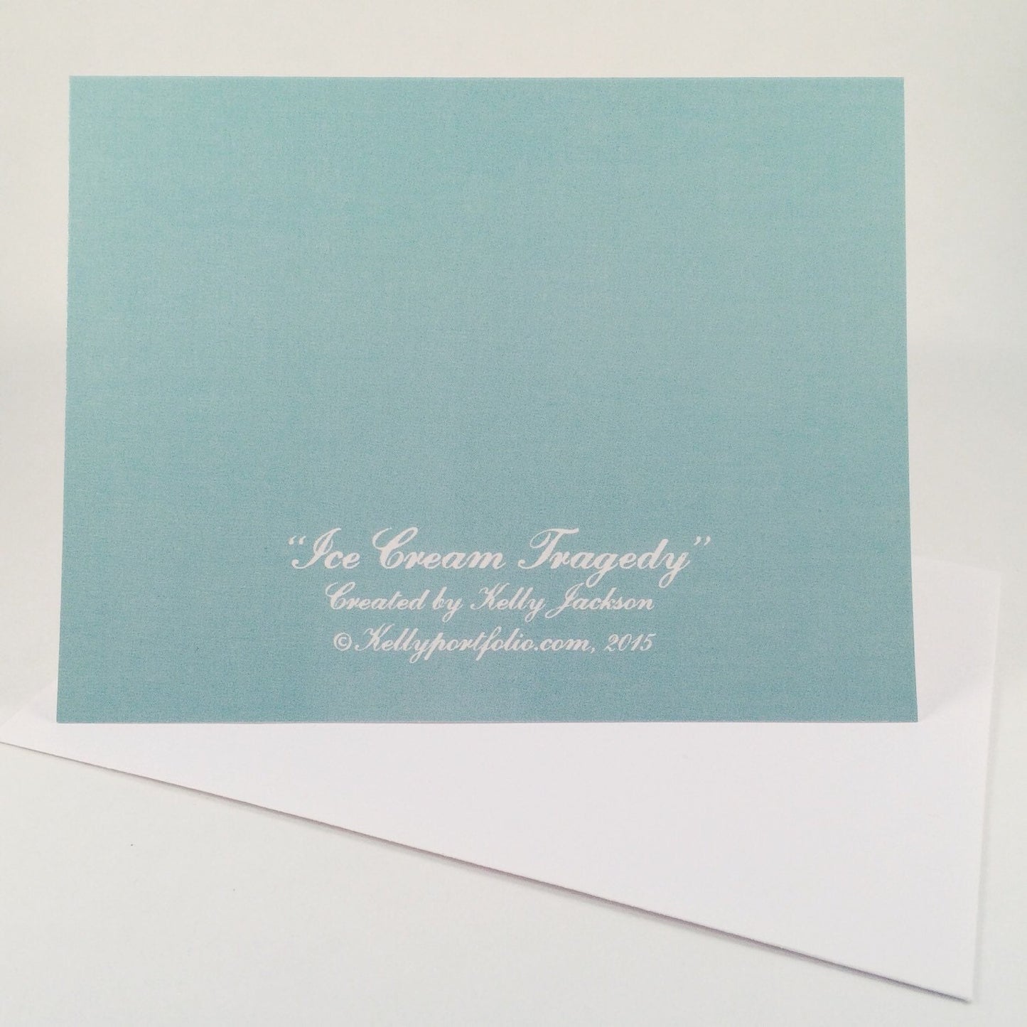 Ice Cream Tragedy greeting card