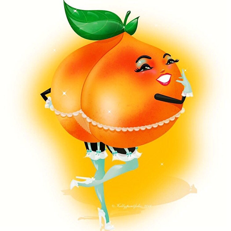 She's a Peach! 5x7 giclee' print