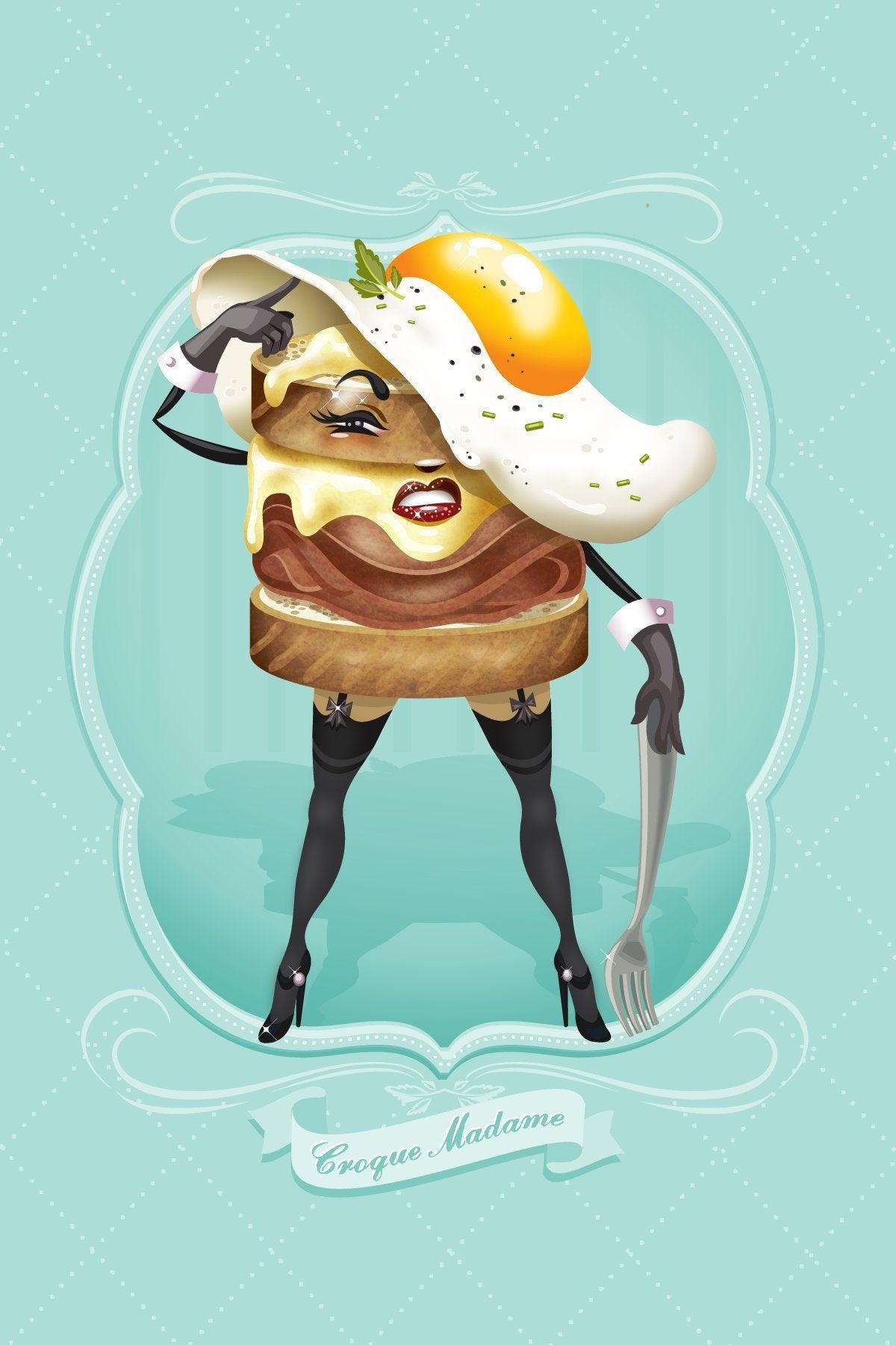 Croque Madame 4x6 giclee' print