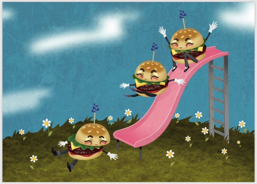 Sliders 5x7 Regular Print, Kitschy Wall Hanging, Nostalgic Style, Gallery Wall