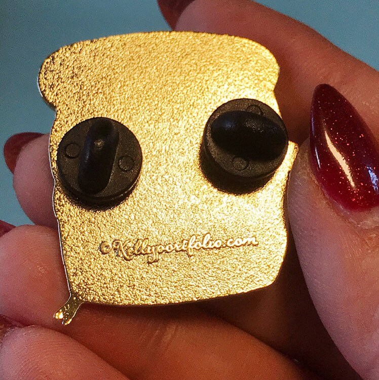 Sunny Side Up hard enamel pin with glitter!