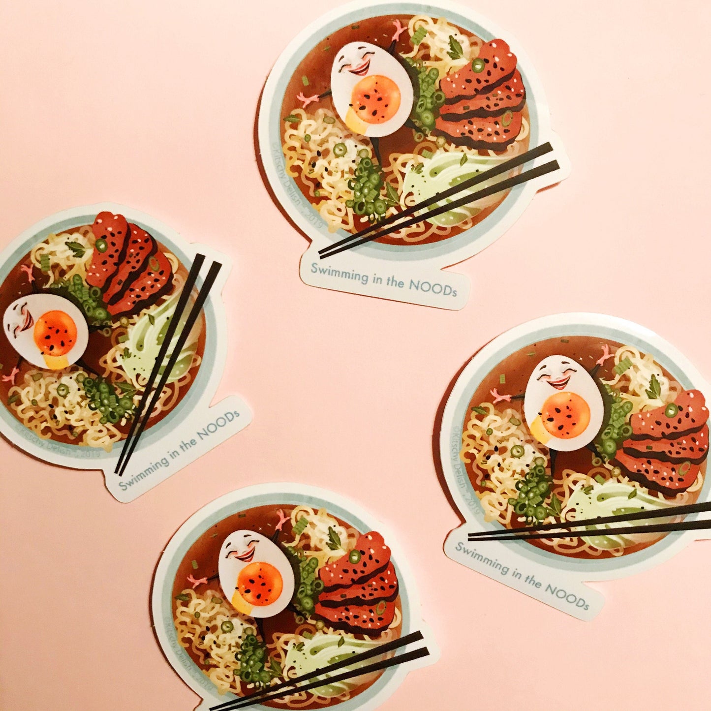 Swimming in the NOODs vinyl sticker