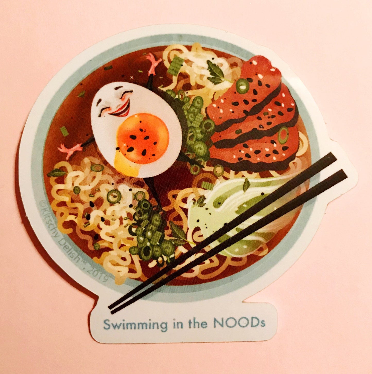 Swimming in the NOODs vinyl sticker