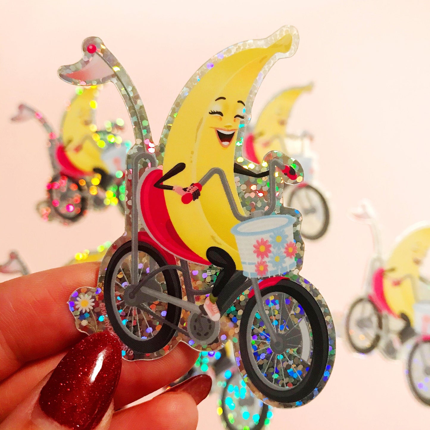 Banana Seat glitter vinyl sticker