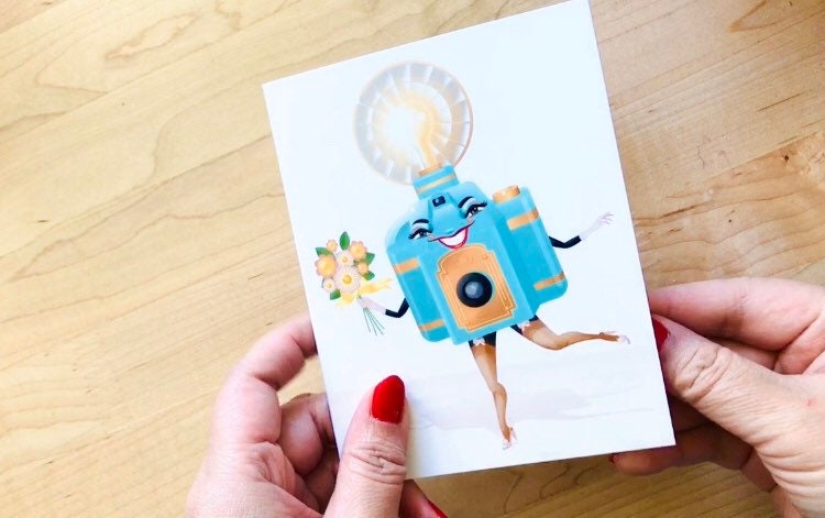 There for you in a flash, greeting card