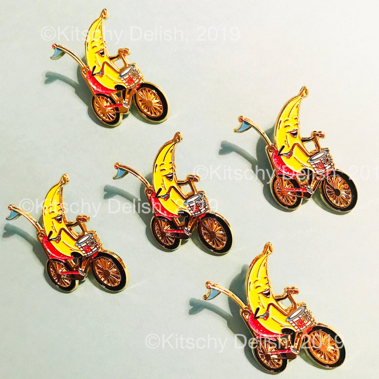 Banana Seat, soft enamel pin!