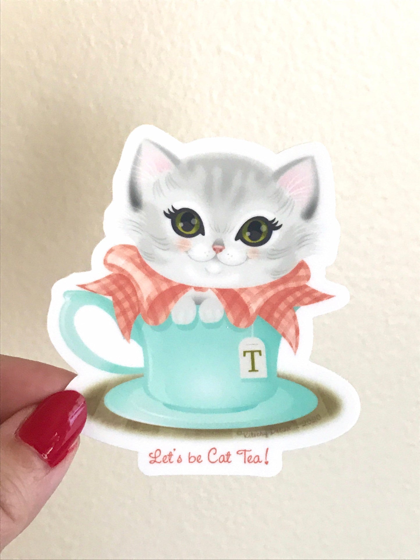 Let’s be Cat Tea vinyl sticker