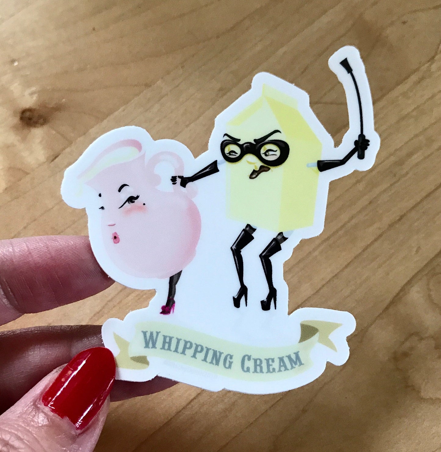 Whipping Cream vinyl sticker