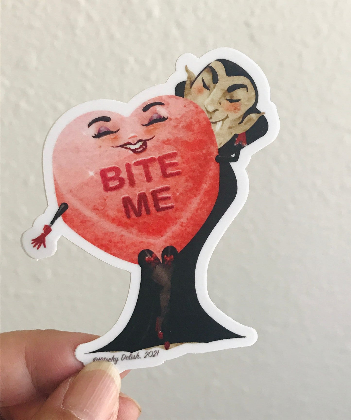 BITE ME vinyl sticker