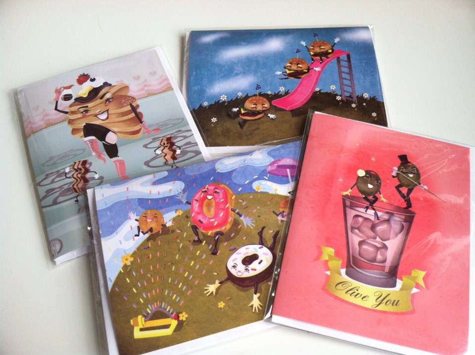 Sliders blank greeting card on glossy