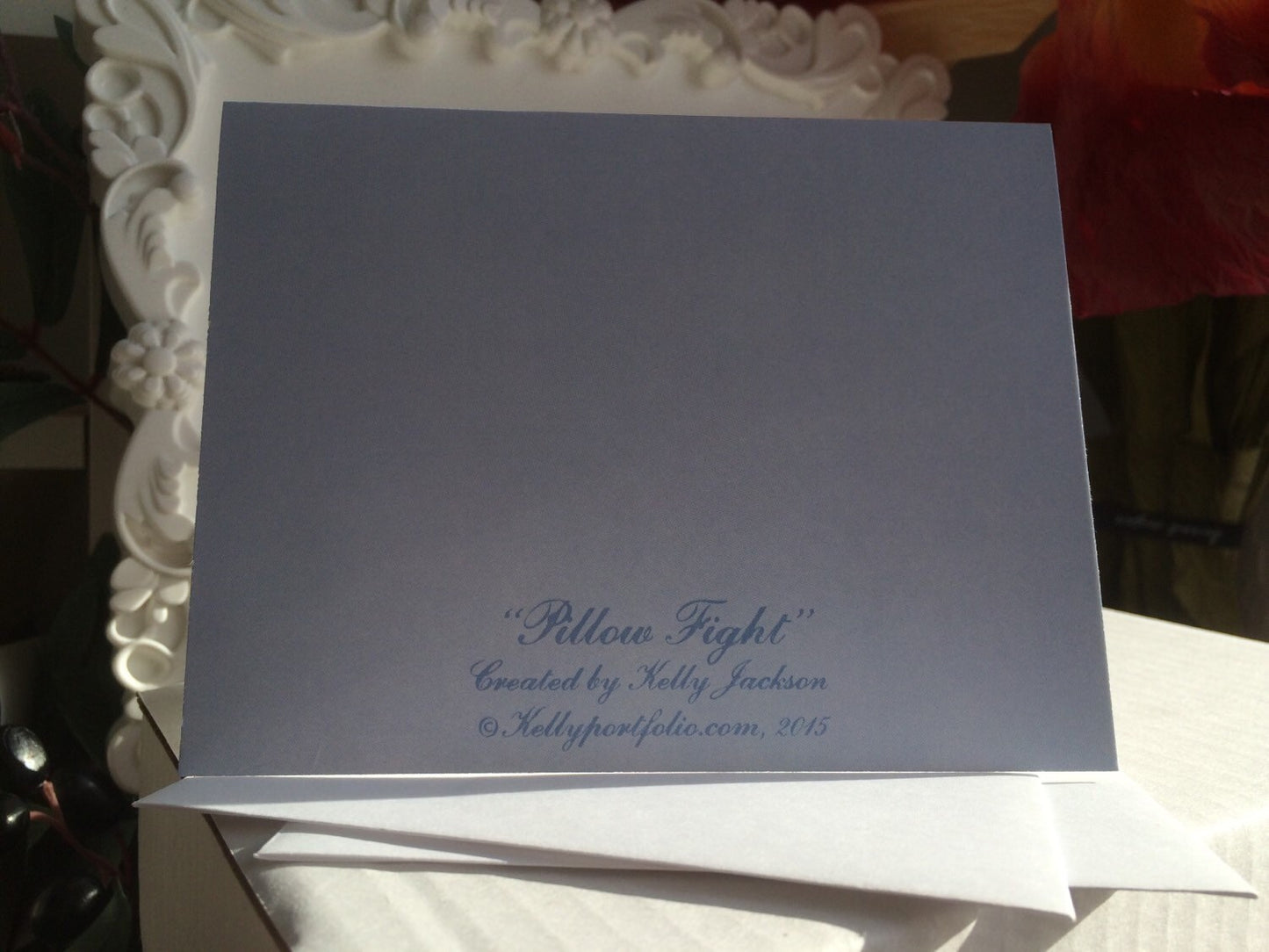 Pillow Fight Blank Greeting Card