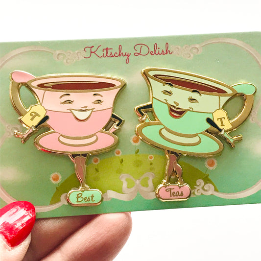 Best Teas enamel pin set