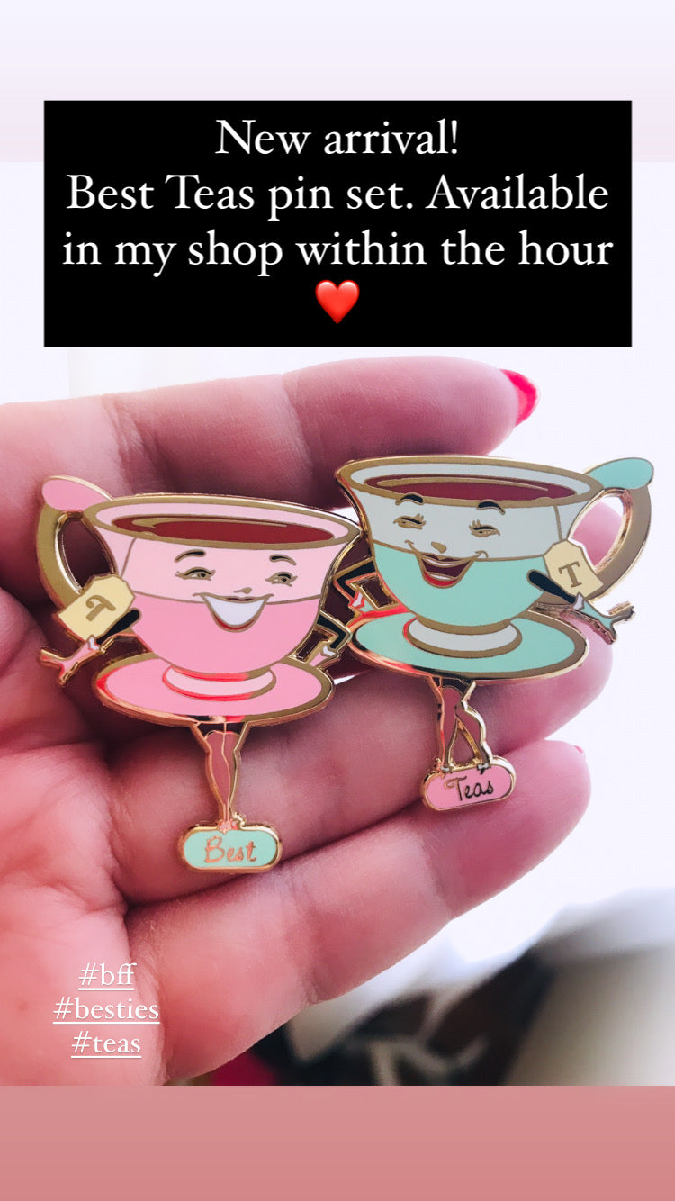 Best Teas enamel pin set