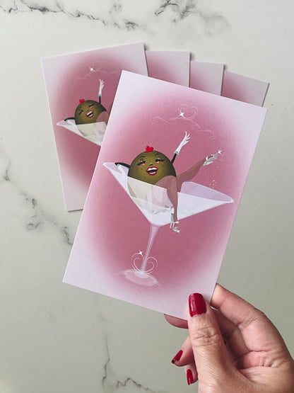 Dirty Martini postcard pack of 5