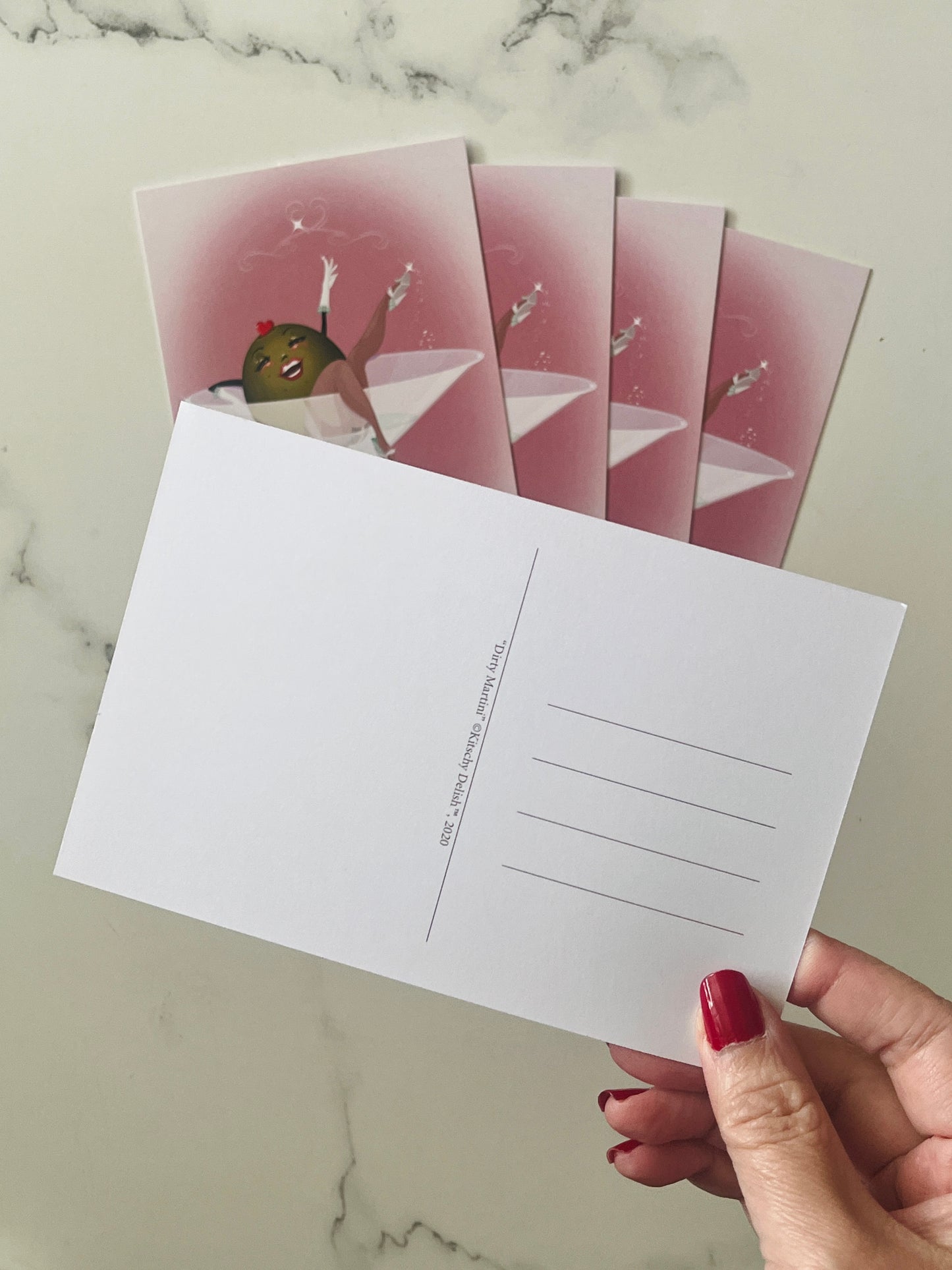 Dirty Martini postcard pack of 5