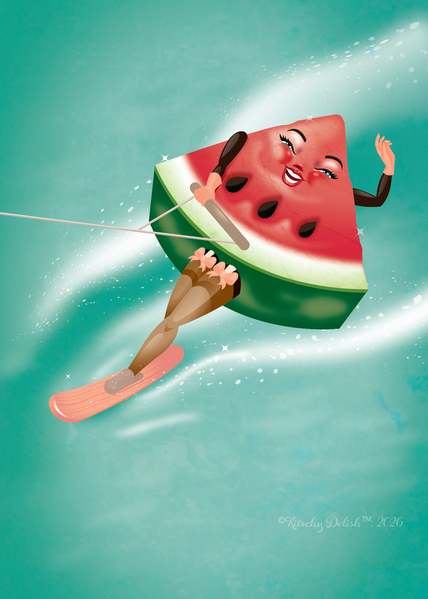 Water-skiing Watermelon