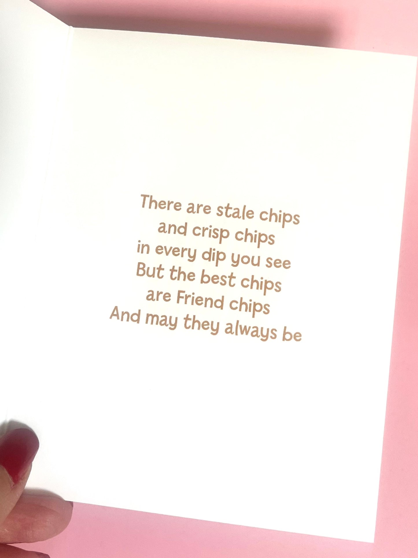 Funny Friendship Card – Friend Chips Greeting Card – Food Pun Card – Cute Best Friend Card – Irish Blessing Inspired Poem – Kitschy Delish
