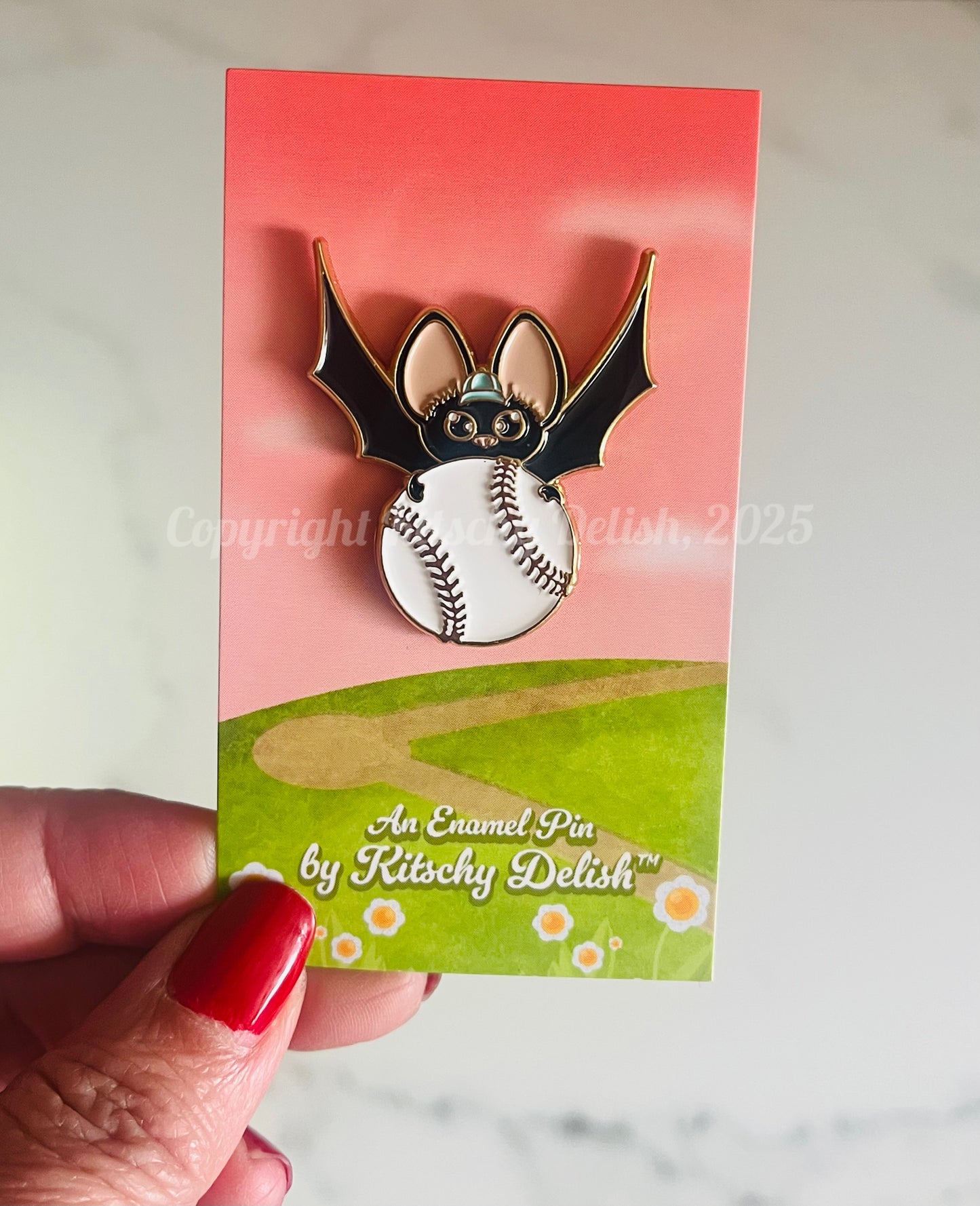 Baseball Bat enamel pin