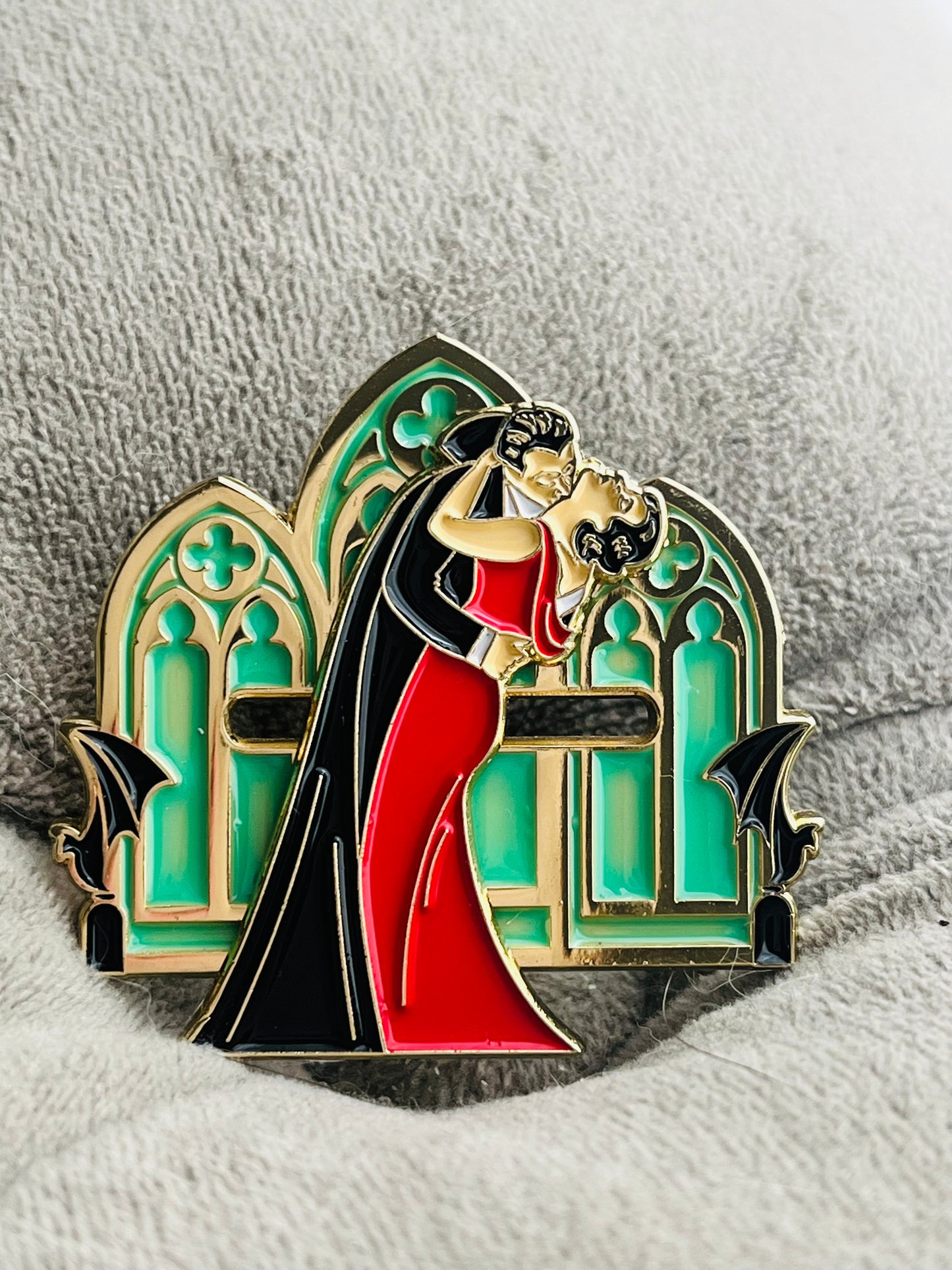 Kiss of Dracula sliding enamel pin