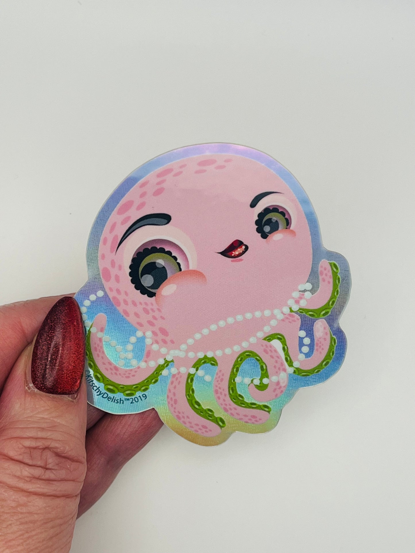 Cephalopod holographic edges sticker!