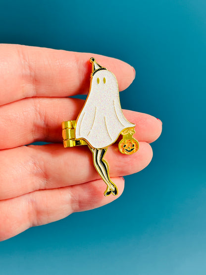 The Peek a Boo Pin-up hinge enamel pin