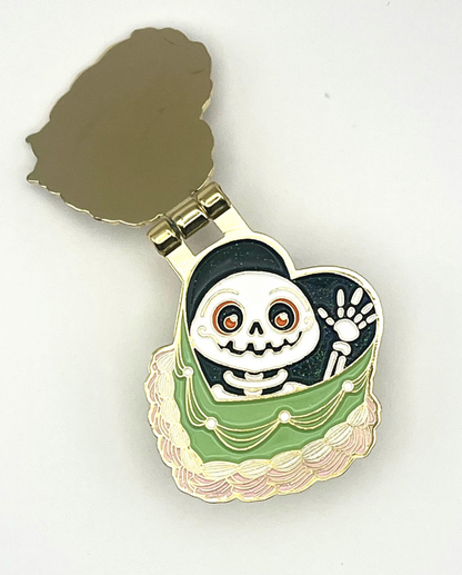 Dead Inside, glittery enamel hinge pin