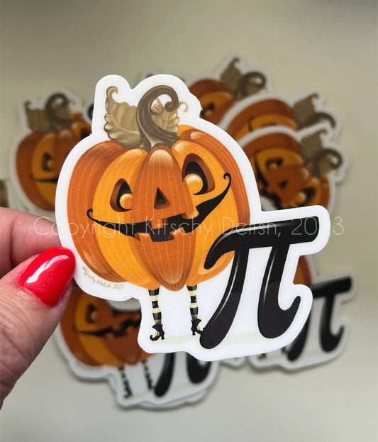 Pumpkin Pi Vinyl Sticker