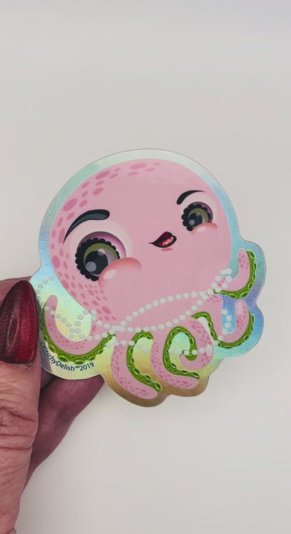 Cephalopod holographic edges sticker!