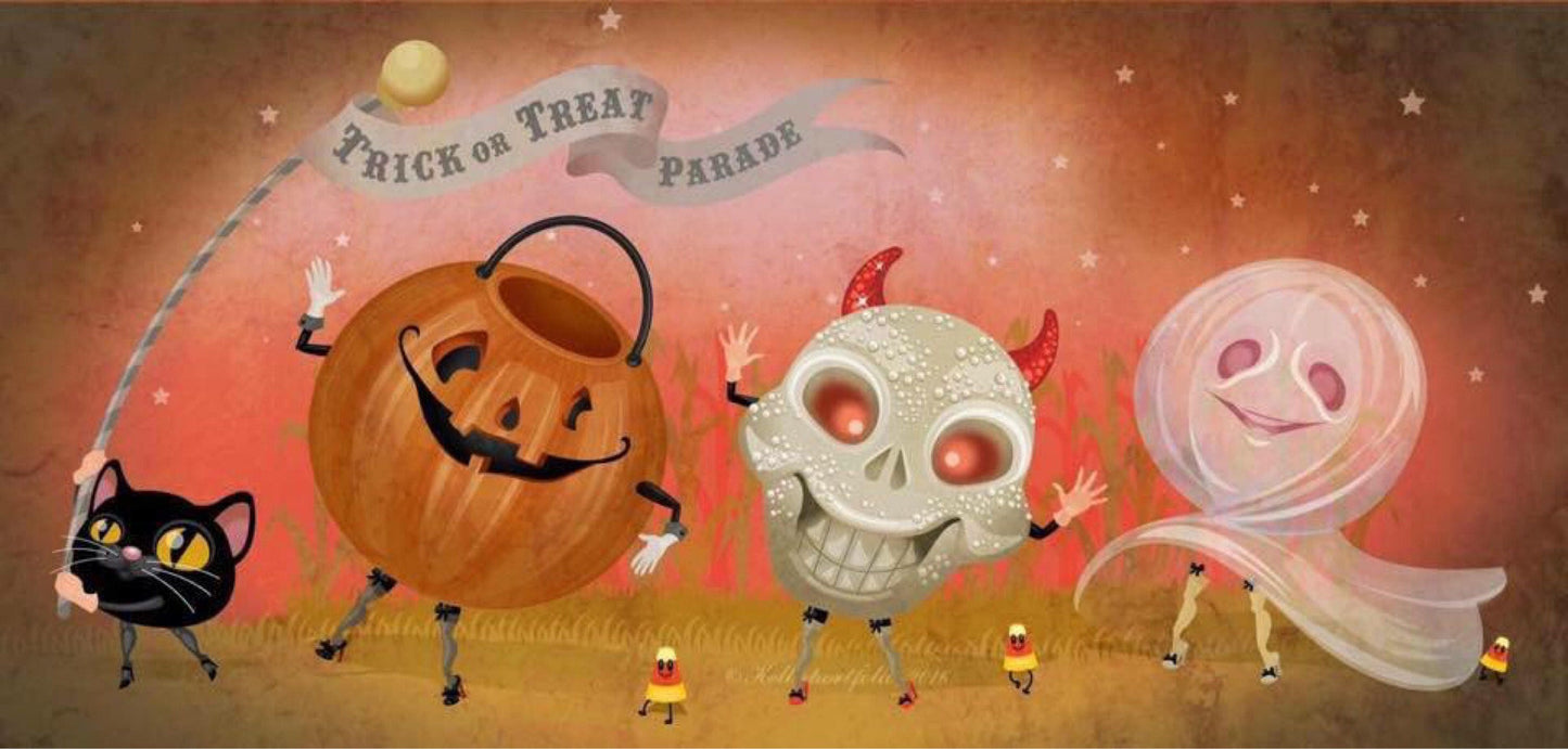 Trick or Treat Parade! 11x17 Giclee' Print