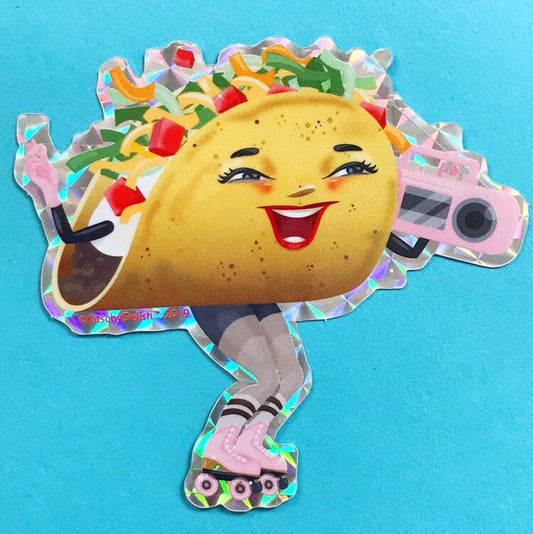 Prismatic Taco Skate sticker!