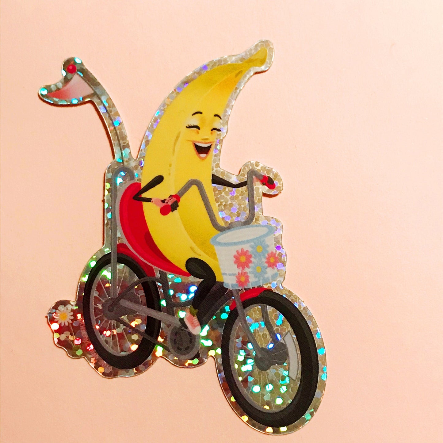 Banana Seat glitter vinyl sticker
