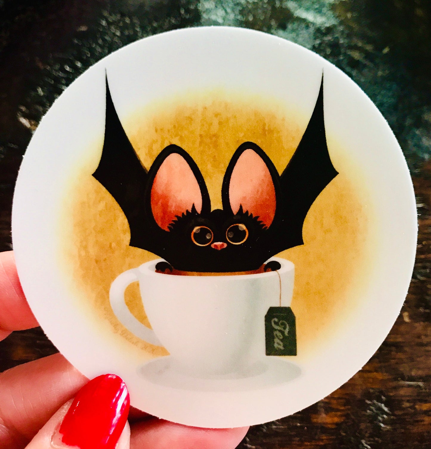 Bat Tea 3” vinyl sticker