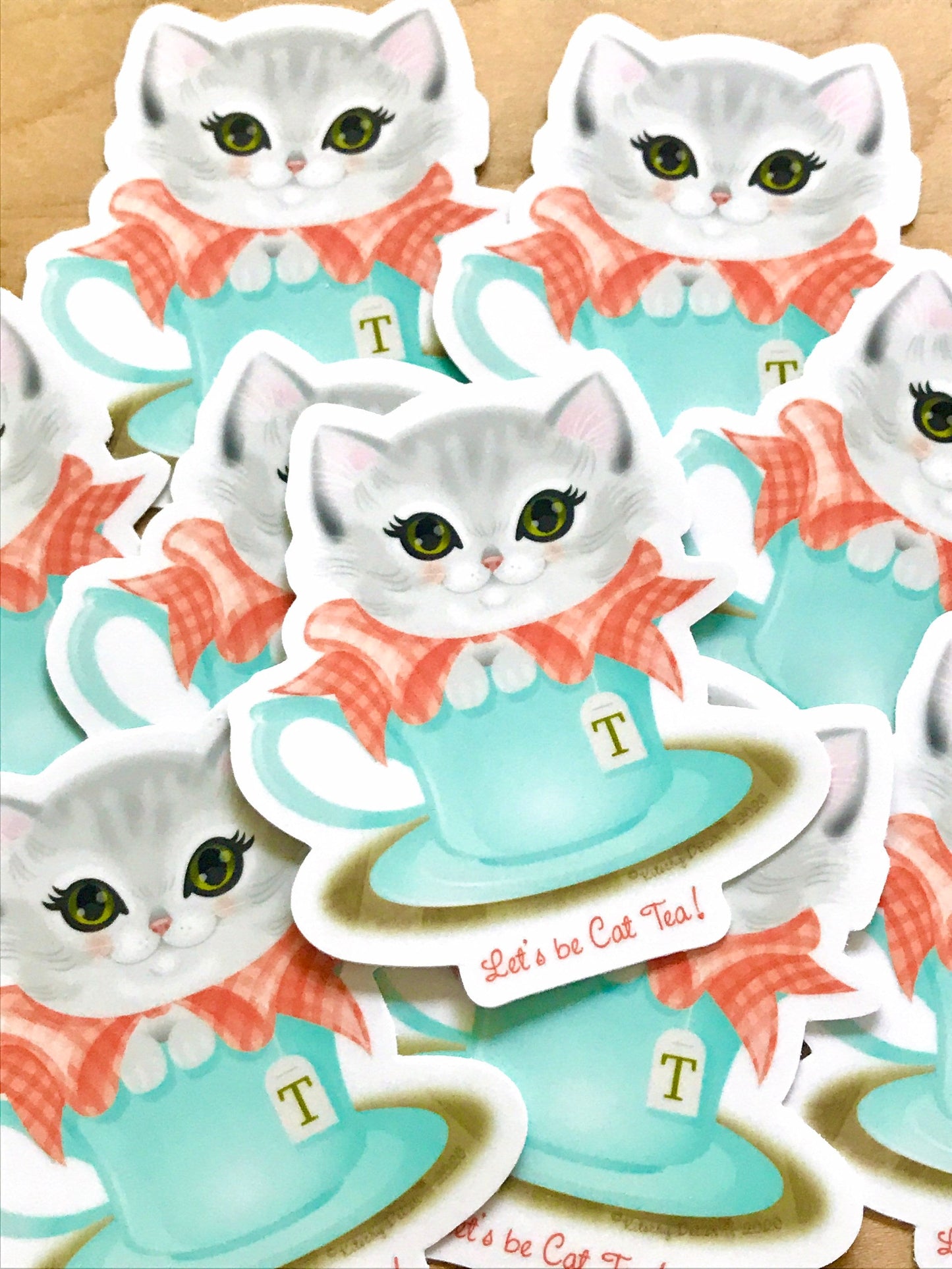 Let’s be Cat Tea vinyl sticker