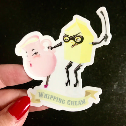 Whipping Cream vinyl sticker