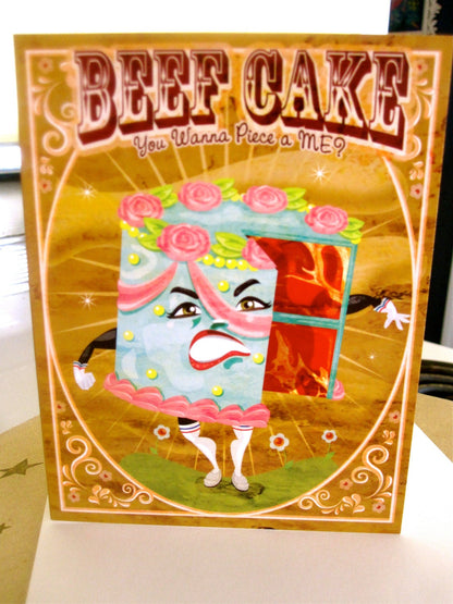 Beef Cake You Wanna Piece a Me Note Card