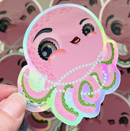 Cephalopod holographic edges sticker!