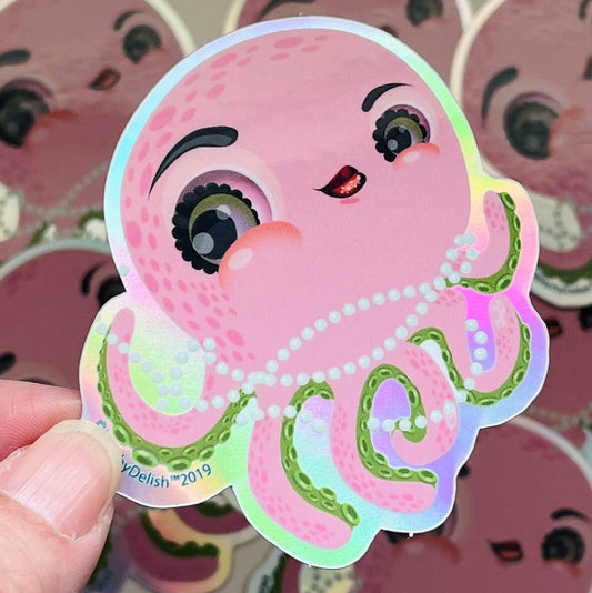 Cephalopod holographic edges sticker!