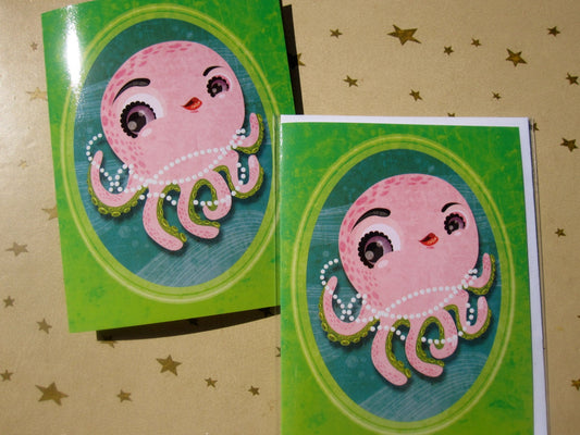 Octopus Blank Greeting card