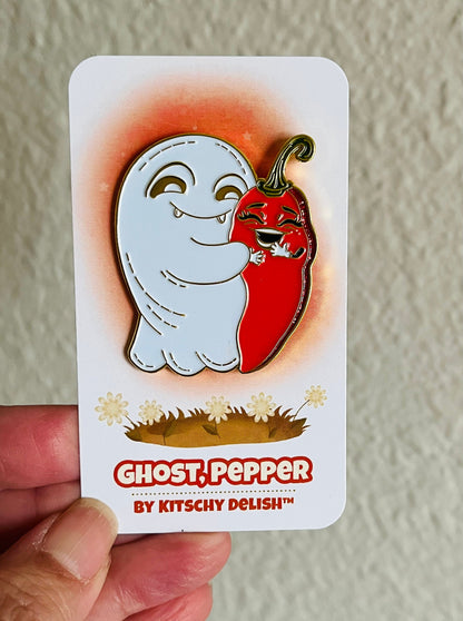 Ghost Pepper soft enamel pin!