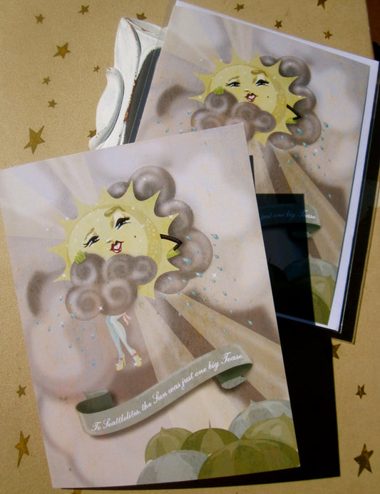 Sun Tease greeting card